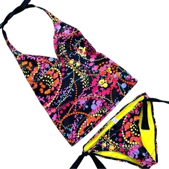 ARIZONA Jean Company, 2 piece swimsuit, size medium, halter top w/removable pads - Picture 2 of 5